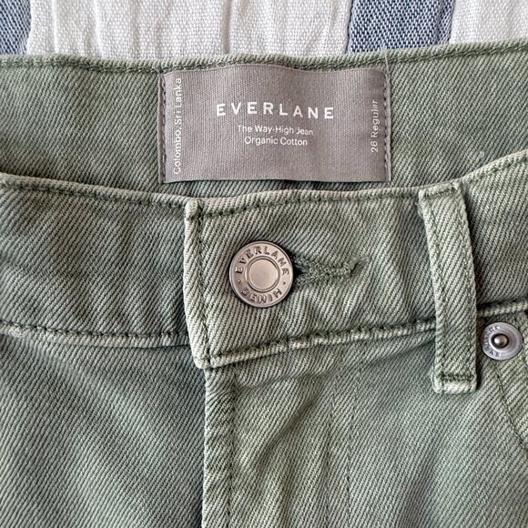 Everlane Sage Green, Way-High Jean, Size 26 - Picture 5 of 5